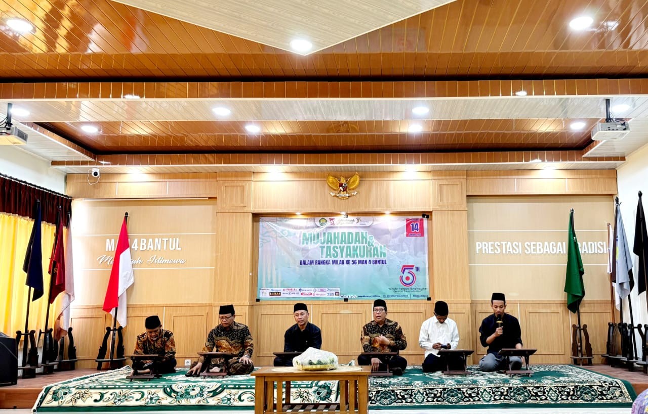 MAN 4 Bantul Rayakan Milad ke-56 dengan Mujahadah dan Tasyakuran 