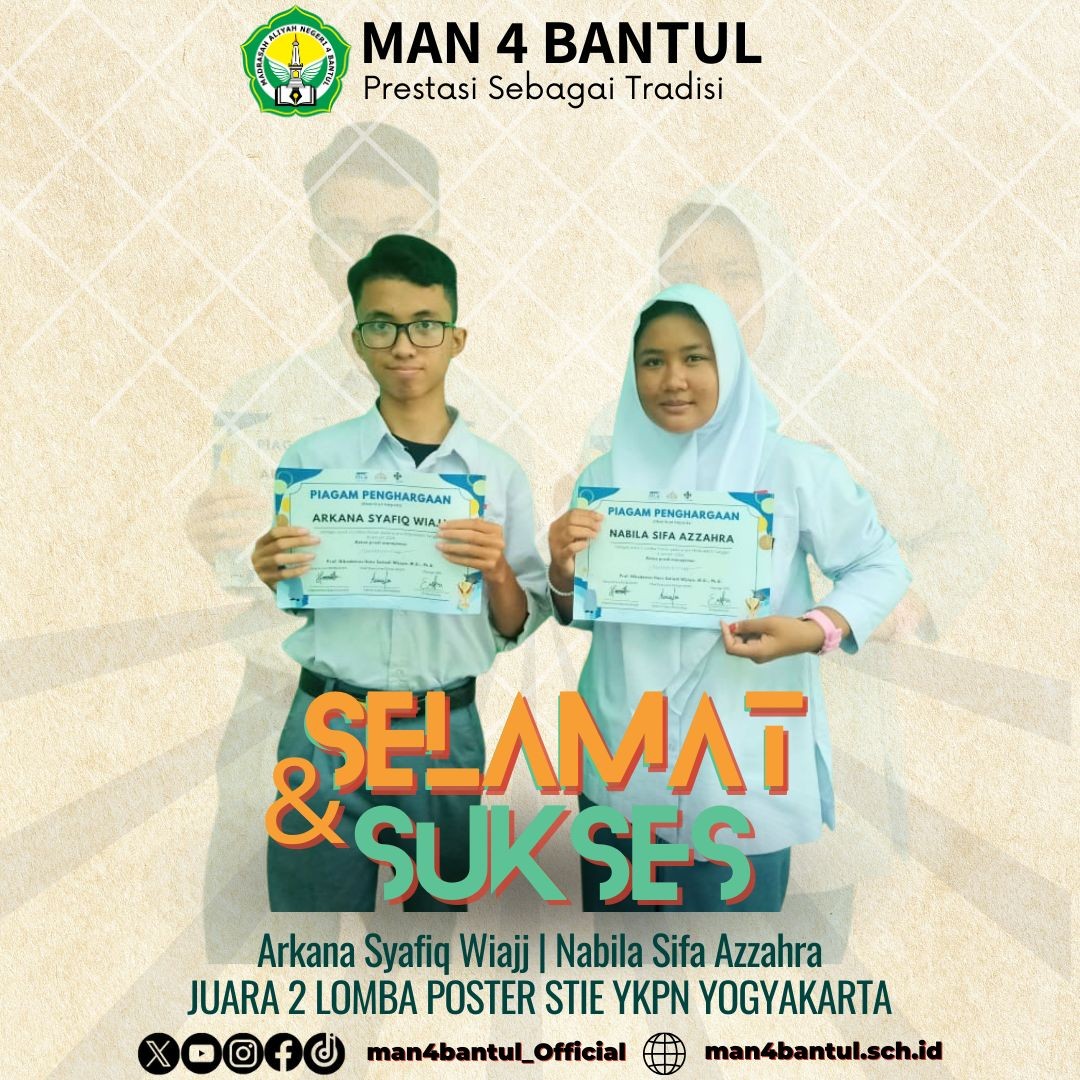 Siswa MAN 4 Bantul Juara Lomba Poster Festival Bisnis dan Kewirausahaan YKPN