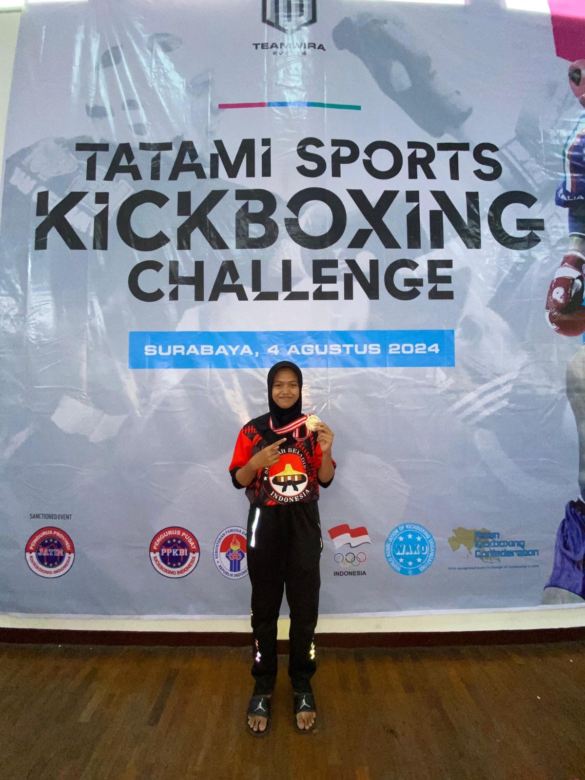 Sabet Medali Emas KickBoxing Siswa MAN 4 Bantul Kalahkan Pesaingnya