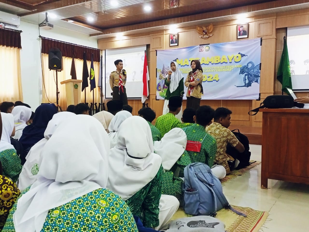 Dewan Ambalan Pramuka MAN 4 Bantul Tampil Perkenalkan diri dalam Matsama