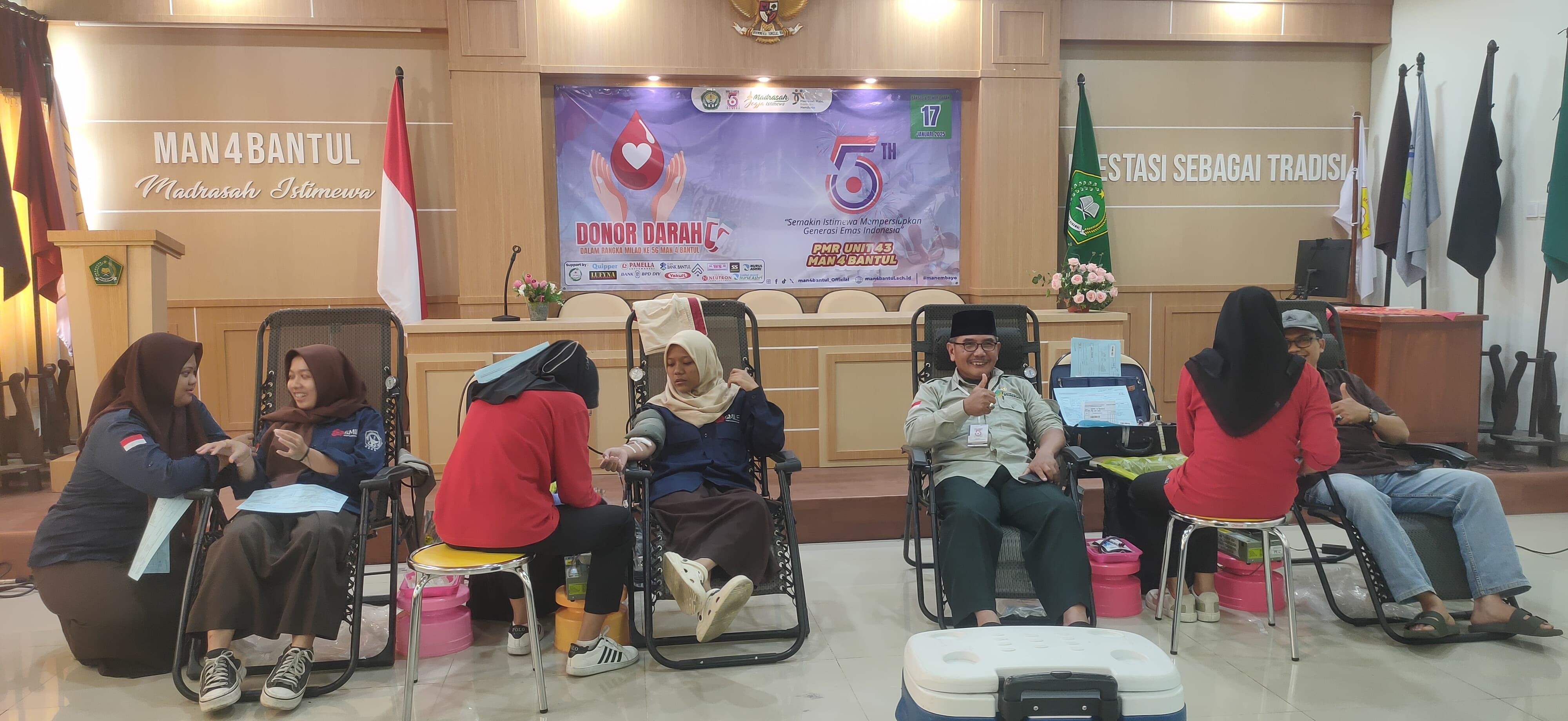 Sukses Gelar Donor Darah, Milad ke-56 MAN 4 Bantul Penuh Nilai Sosial