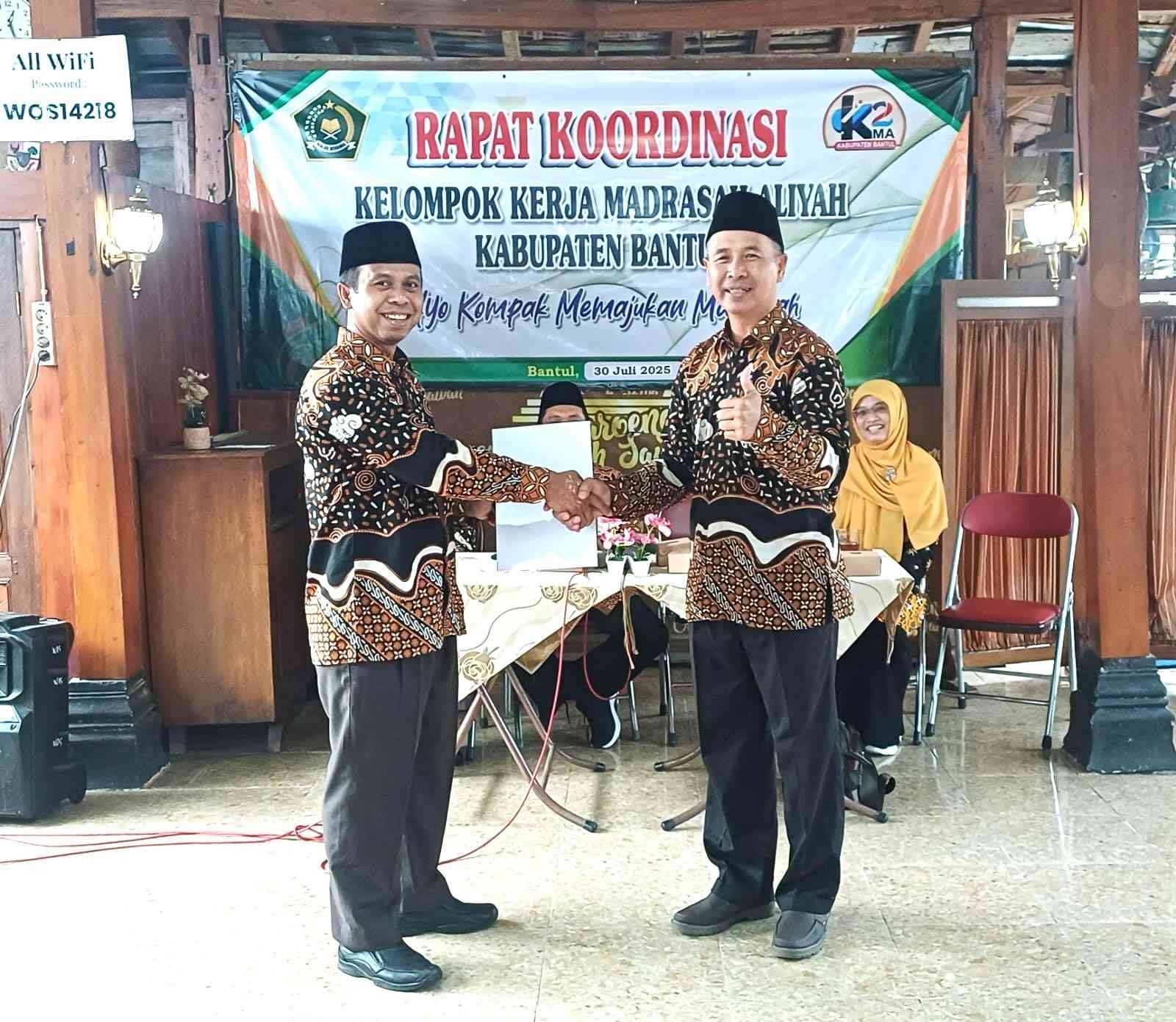 Estafet Kepemimpinan KKMA Bantul, Syaefulani Nahkodai Kolaborasi Madrasah Menuju Era Baru