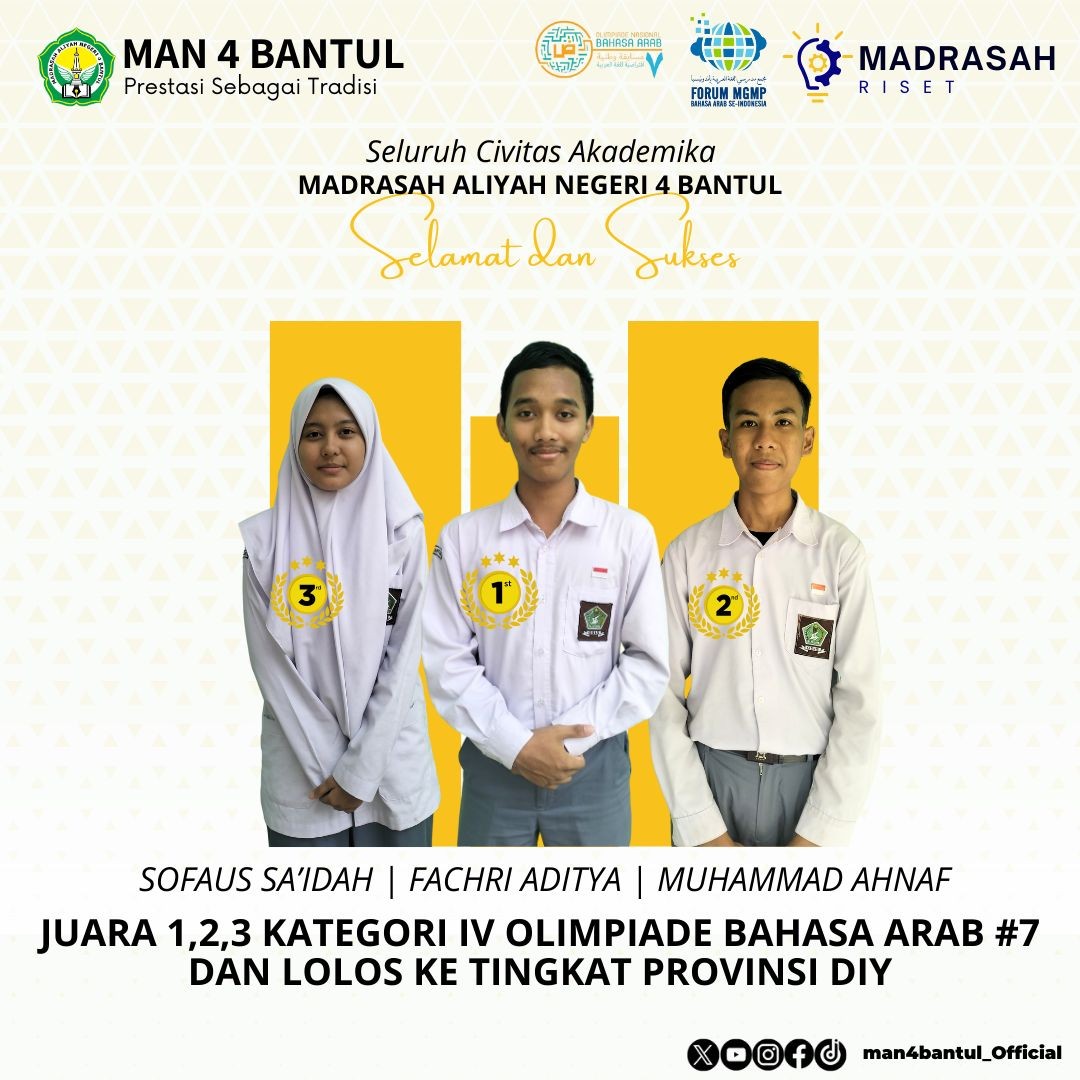 Prestasi Membanggakan, Siswa MAN 4 Bantul Raih Kejuaraan OBA Nasional 2024