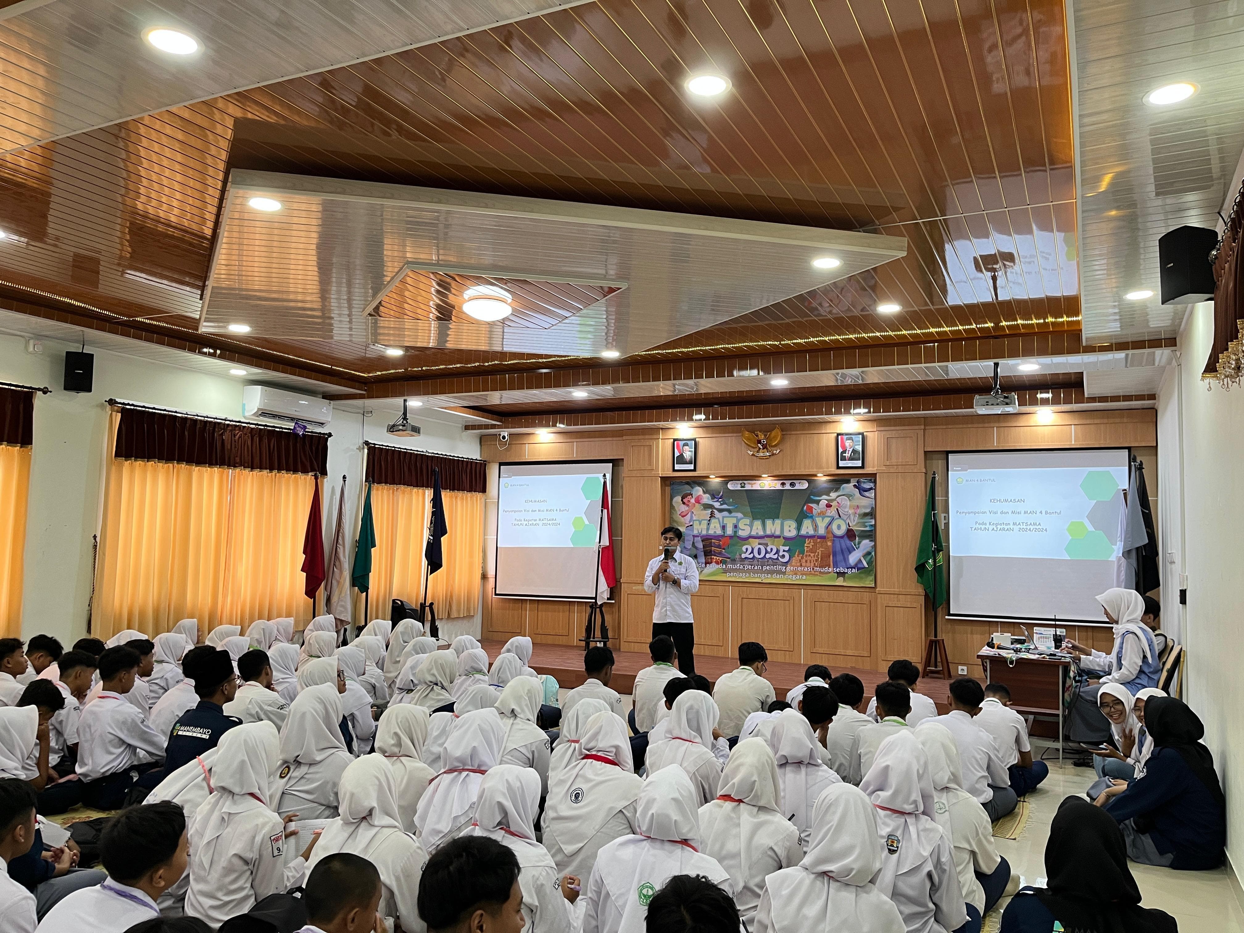 Matsambayo Hari Pertama, MAN 4 Bantul Kenalkan Visi Misi dan Madrasah Ramah Anak kepada Siswa Baru