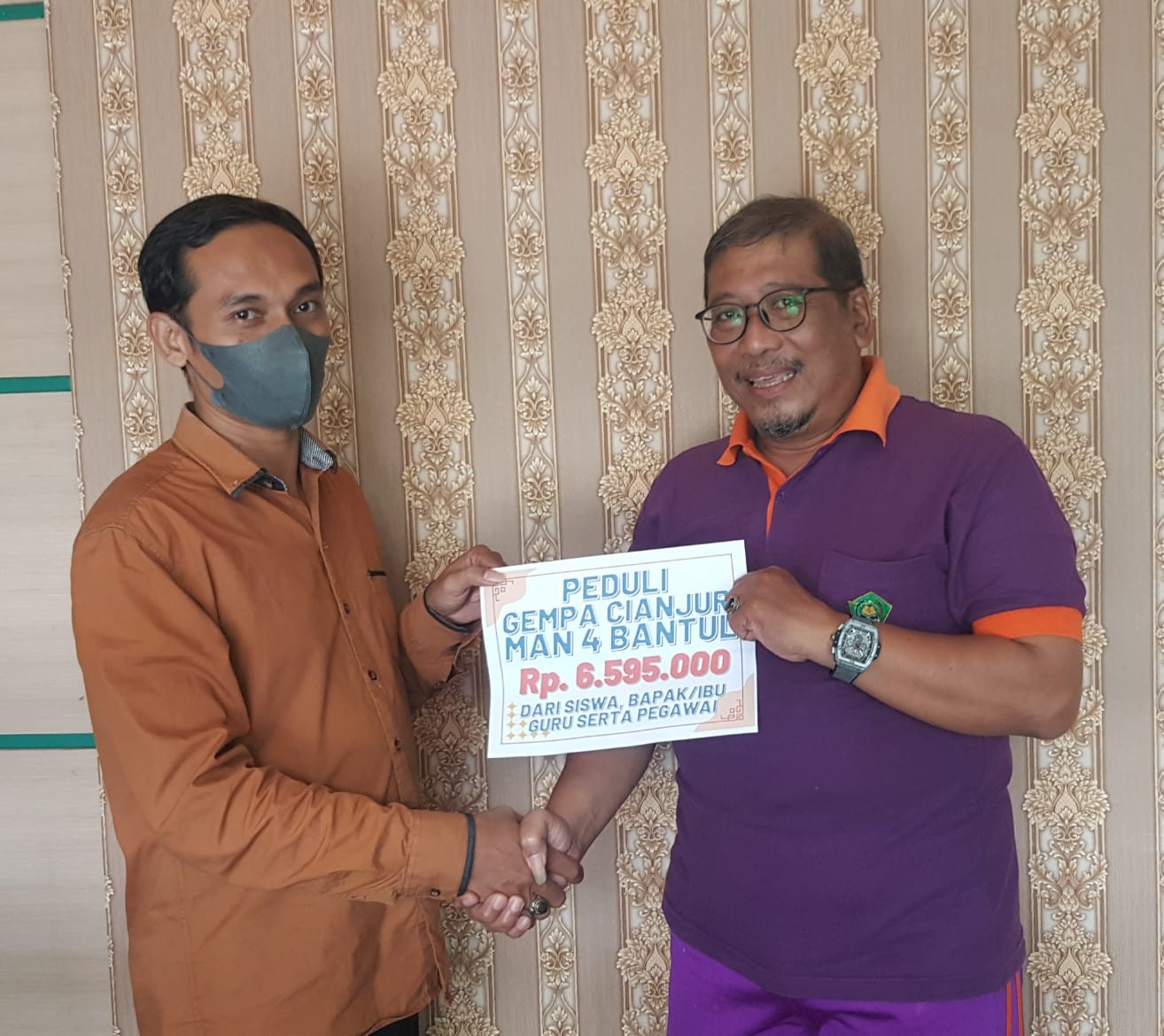 Peduli Korban Gempa Cianjur, MAN 4 Bantul Salurkan Donasi