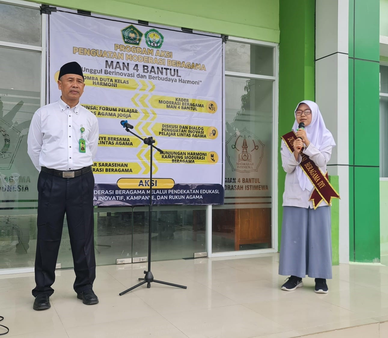 MAN 4 Bantul Gelar Apel Aksi Penguatan Moderasi Beragama Oleh Duta IMMB