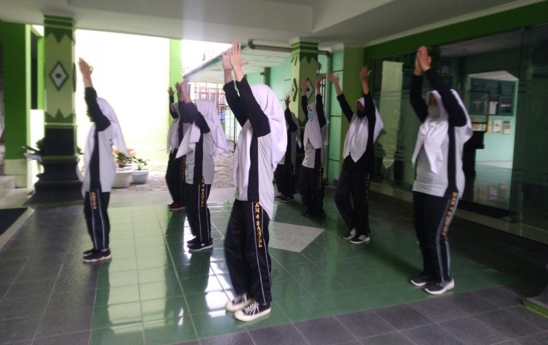 Praktik Senam, Siswa MAN 4 Bantul Manfaatkan Sosial Media