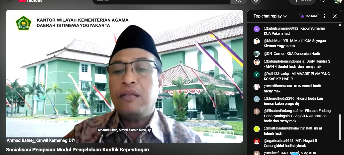 MAN 4 Bantul Perkuat Zona Integritas Melalui Sosialisasi Pengelolaan Konflik Kepentingan