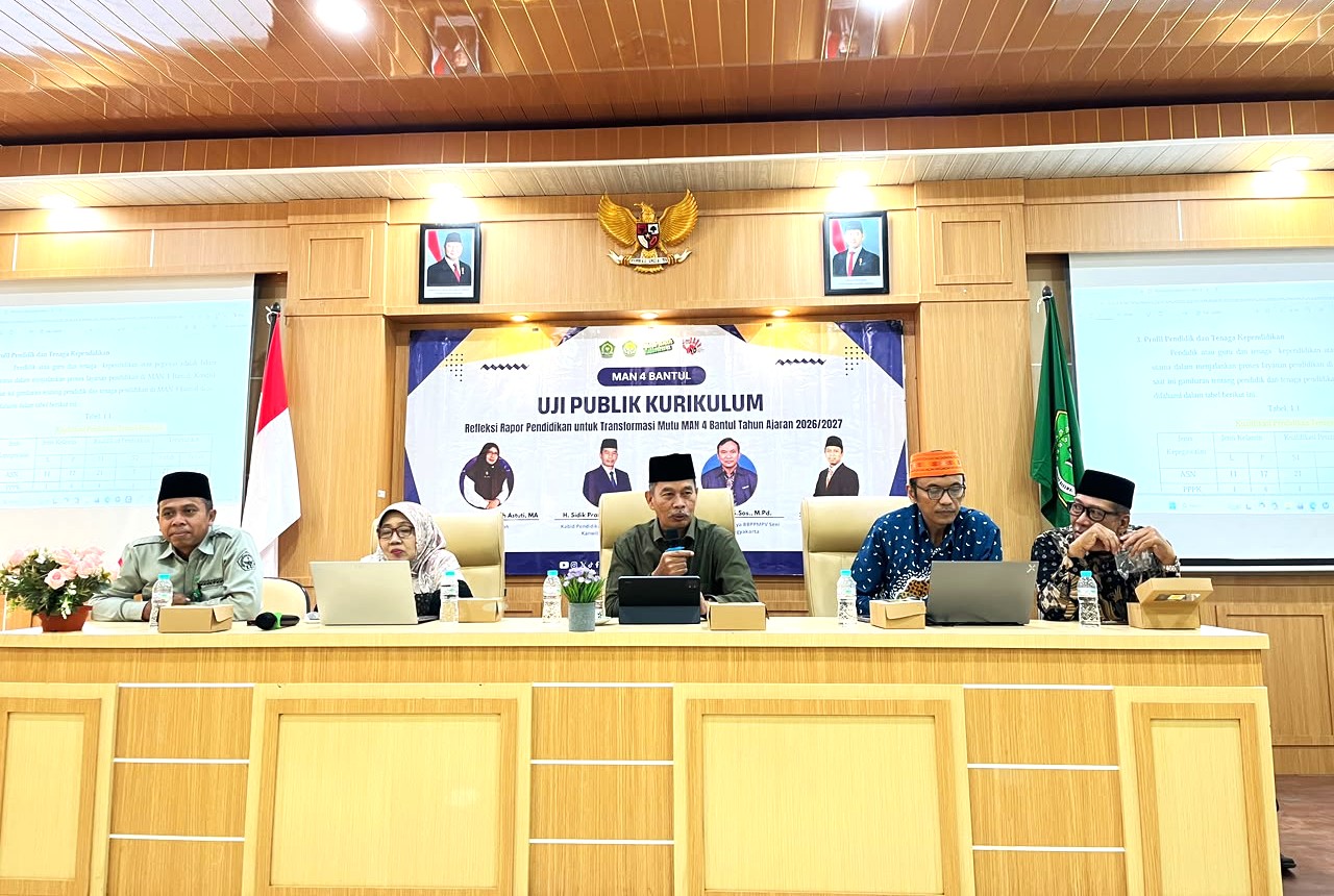 Uji Publik MAN 4 Bantul Resmi Dibuka oleh Kabid Penmad Kemenag DIY