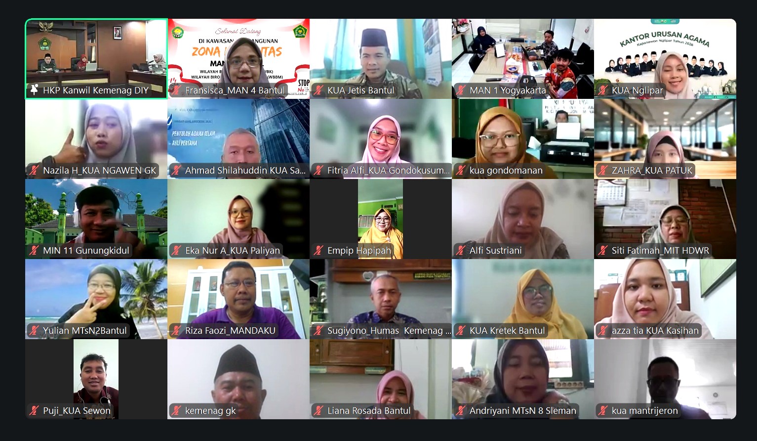 Waka Humas MAN 4 Bantul Ikuti Zoom Meeting Humas Avengers Kanwil Kemenag DIY