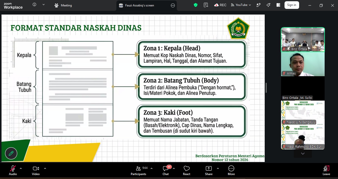 Tingkatkan Profesionalisme Administrasi, Pegawai TU MAN 4 Bantul Ikuti Sosialisasi PMA Nomor 12 Tahun 2026