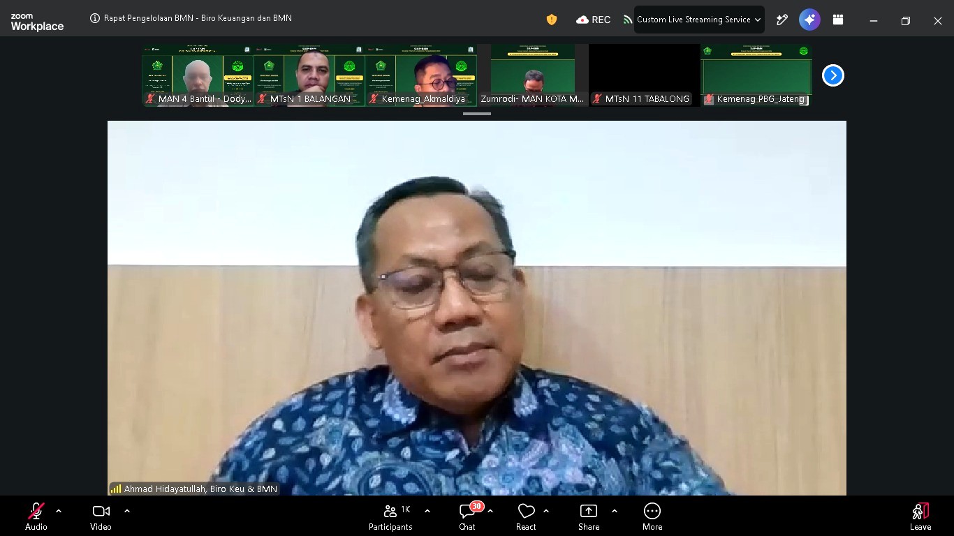 Perkuat Akuntabilitas Pengelolaan BMN, MAN 4 Bantul Ikuti Pembinaan Nasional SIAP BMN