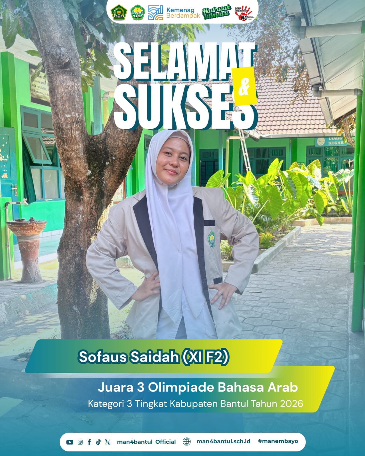 Harumkan Nama Madrasah, Sofaus Saidah Rajai Olimpiade Bahasa Arab Kategori 3 Tingkat Kabupaten