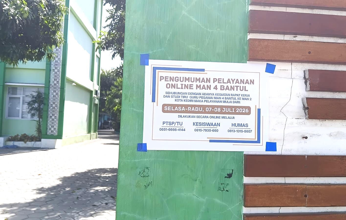 MAN 4 Bantul Pastikan Layanan Publik Tetap Berjalan Online Selama Raker dan Studi Tiru