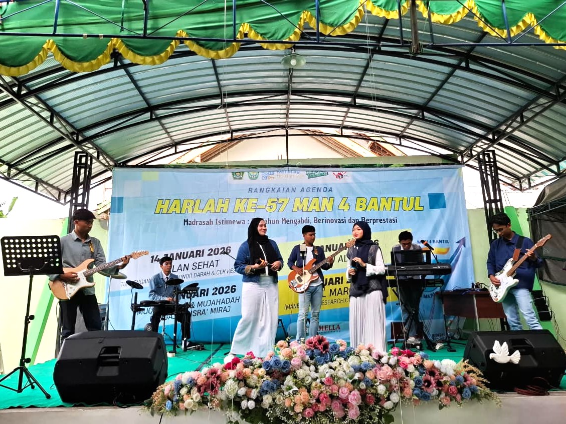 Aksa Band “Bakar” Semangat Siswa MAN 4 Bantul, Jadi Magnet Utama di Panggung Harlah ke-57